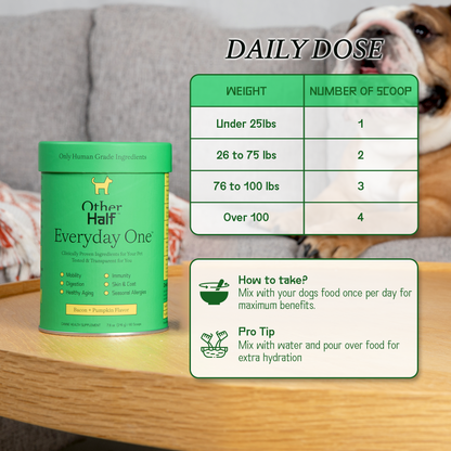 Other Half Everyday One - Clean Dog Multivitamin Supplement | 45 Active Ingredients